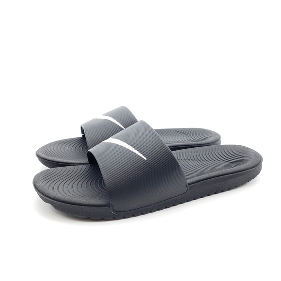 nike kawa slide women's black and white